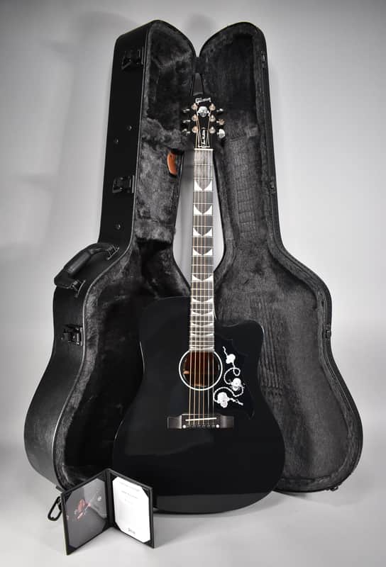 2026 Gibson Dave Mustaine Songwriter Acoustic-Electric | Ebony Finish W/OHSC image 1