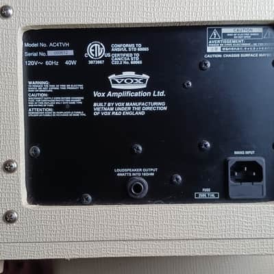 Vox AC4TVH 4-Watt 1x12" Mini Guitar Amp Half Stack with V112TV Cabinet 2009 - 2019 - Tan image 3