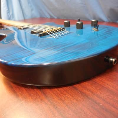 Godin LGX-SA with AAA Flame Maple Top 2010s - Trans Blue Flame image 13