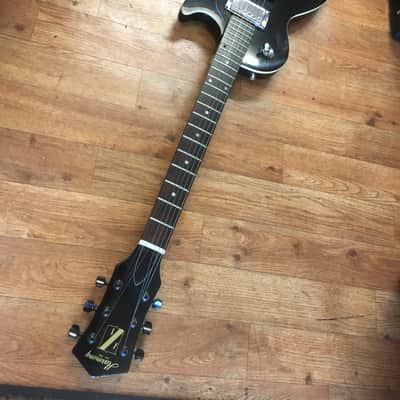 Vintage 1980s Harmony Les Paul Electric Guitar - Black image 7