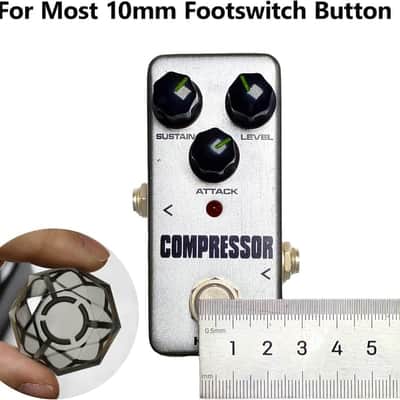 Pedal Toppers, 10pcs Guitar Effect Pedal Anti-Slip Footswitch Buttons, 10mm Foot Nail Protection Caps image 2