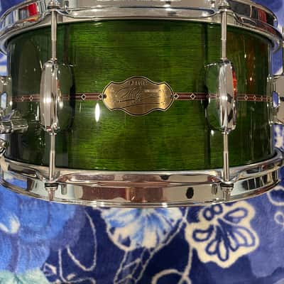 Tama SP1465 Simon Phillips Signature African Mahogany 14x6.5" Snare Drum 2024 - Present - Green image 2