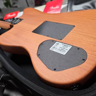 Fender American Acoustasonic Jazzmaster BRAND NEW Tungsten Green Mahogany Spruce Tim Shaw Shawbucker Humbucker Pickup Fishman Piezo System Semi-Hollow Body Acoustic-Electric Guitar image 7