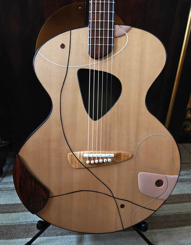 Claudio Pagelli “Wall Paper” One-of-a-Kind Prototype Acoustic Guitar 2002 – Brazilian Rosewood / Swiss Moonspruce image 1