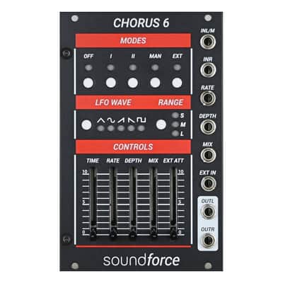 Soundforce Chorus 6 Eurorack Effects Processor Module (Black) image 1