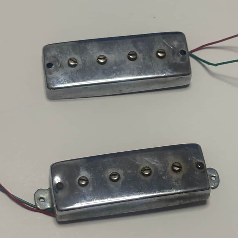 Unbranded Jazz Precision bass pickups set Natural aged Chrome 60s vintage image 1