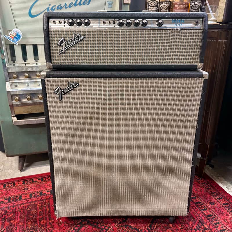 Fender Bassman 100 2-Channel 100-Watt Guitar Amp Head 1972 - 1976 - Silverface image 1