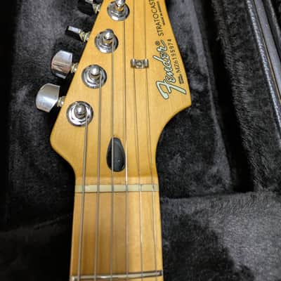 Fender Standard Stratocaster® (Upgrade) (2006-2008), Maple Fingerboard, Arctic White with Fishman Fluence Stratocaster Loaded Pickguard - White with Battery Pack and Hard Case image 3