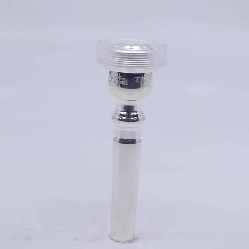 ACB TA1 Trumpet Mouthpiece with a Clear Acrylic Rim - Silver/Acrylic image 1