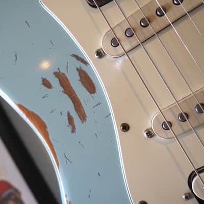 Graham Guitars Relic S-Style + UPGRADES - Baby Blue (Fender Strat) image 5