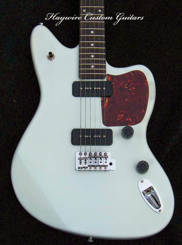 Custom Jazzmaster + XX-Wide 1-7/8" Guitar Neck Classic Sky Blue + 12"+Matched Pair P-90's+TB Circuit Frets Leveled, Crowned and Polished with Low Action + Grover 406c Locking Tuners + Full Setup Included! image 1