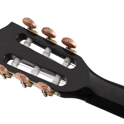 Fender CN-140SCE Nylon Thinline Acoustic Electric Guitar. Walnut FB, Black w/case image 16