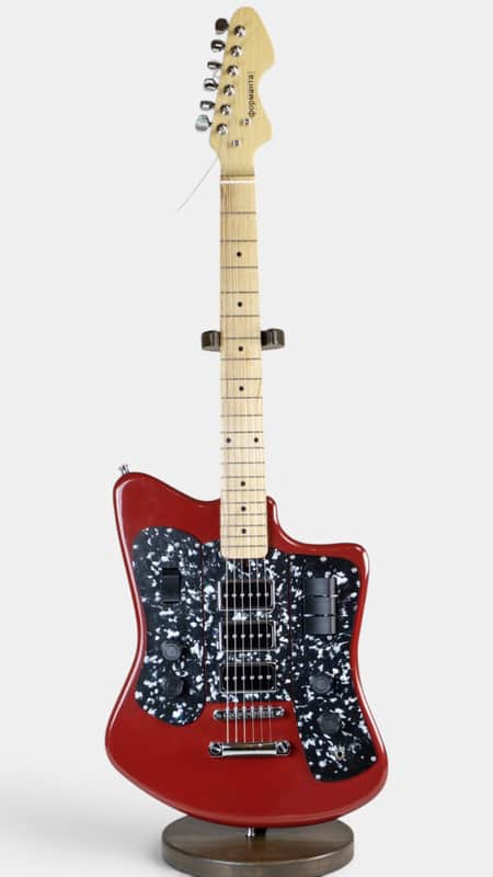Formanta Style Red Guitar Built-in Onboard Fuzz Effect Soviet Reissue image 1