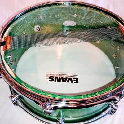 MARTIAL PERCUSSION-CUSTOM STAVE SNARE DRUM w/ IDSS - PONDEROSA GREEN -FREE SHIP TO C-USA! image 11