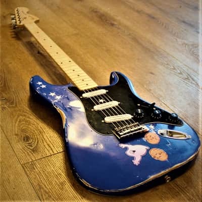 Custom-built, hand-painted, Billy Corgan (Smashing Pumpkins) “Ghost” guitar image 2