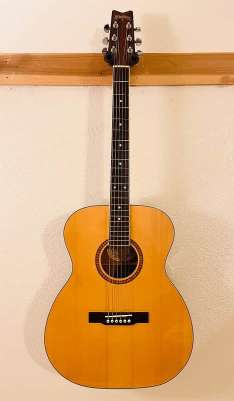 Washburn  F-10S Acoustic Folk Guitar Solid Spruce Top Mahogany Back Sides 2020 Natural/Cherry image 1