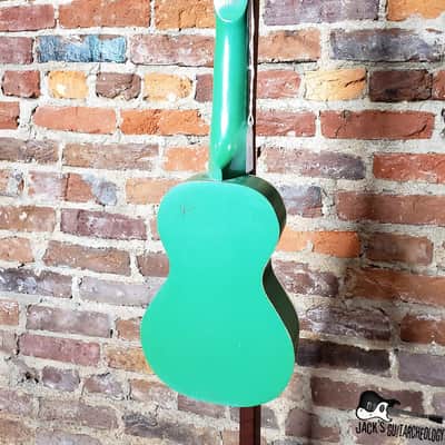 Harmony "Island Stencil" American Made RARE Soprano Ukelele (1950s, Green) image 15