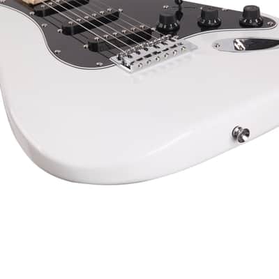 Glarry GST Electric Guitar White w/ 20W Amplifier image 6