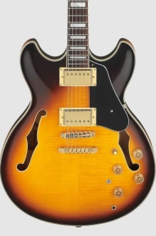 Ibanez JSM10EM TTB John Scofield Signature Semi Hollowbody Electric Guitar. 2 Tone Burst image 1