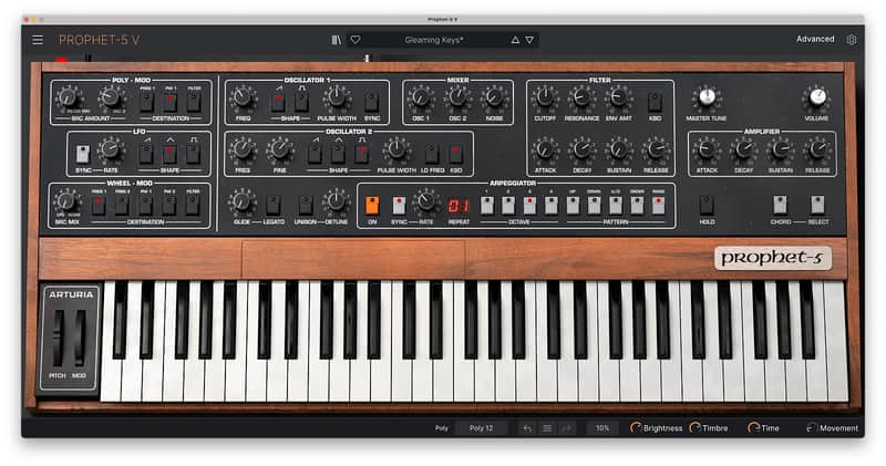 Arturia Prophet-5 V Synthesizer Virtual Instrument Software image 1
