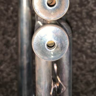 Vintage vintage 1970s Bach Stradivarius step up  Professional Model  37 Trumpet and Hardshell case Silver-Plated image 8