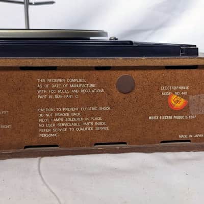 Morse Electrophonic AM FM Multiplex Stereo Receiver 8 Track Tape Player Vintage Tested image 18