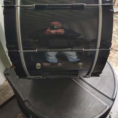 Dynasty 30" Marching Bass Drum - Black Wrap With Case and Cover image 6