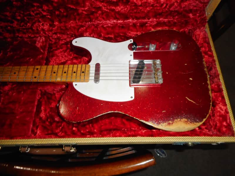 Fender Custom Shop 1958 Reissue Telecaster Heavy Relic 2008 - Red Sparkle image 1
