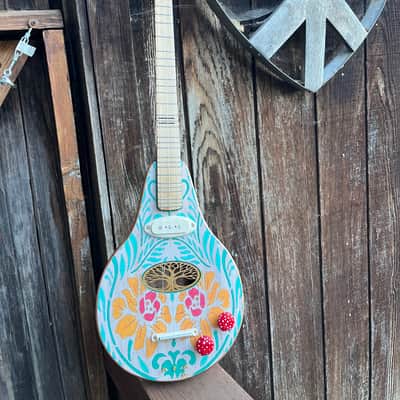 Anatolian Newt microtonal electric dulcimer - hand painted image 8