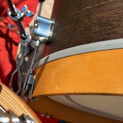 PDP PDCC2213TN Concept Classic Maple Series 13/16/18/22" with 14 inch snare - Walnut Stain with Natural Hoops image 10