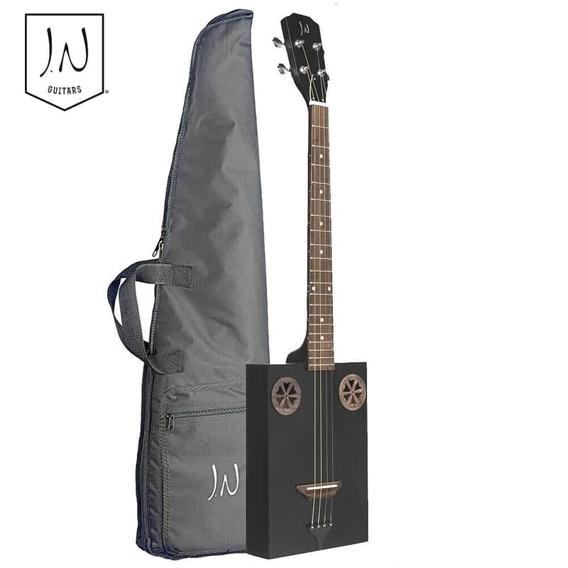 James Neligan CASK-FIRKCOAL Cask Series Sapele Top 4-String Acoustic Cigar Box Guitar w/Gig Bag image 1