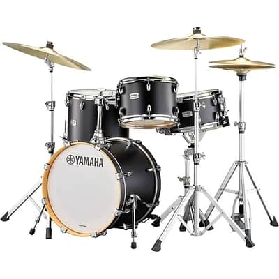 Yamaha Tour Custom Maple 3-Piece Shell Pack With 18" Bass Drum 2024 - Licorice Satin (NEW ARRIVAL) image 1