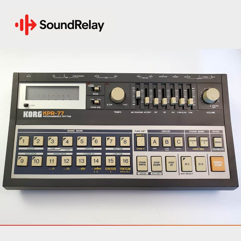 Korg KPR-77 - Analog Drum Machine - PSU Included - Manual Included - Tested image 1