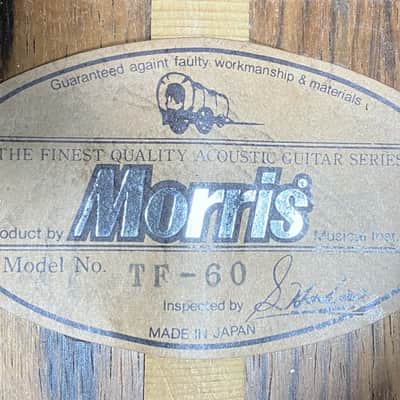 Morris TF-60 D size Guitar Jacaranda Body 1990's - Natural+Hard Case FREE image 21