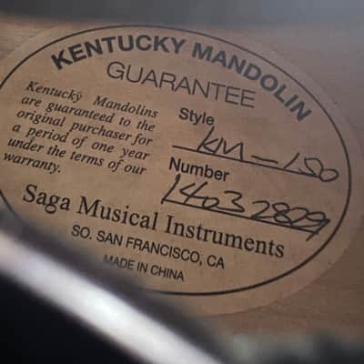 Kentucky KM-150 A-Style Mandolin Sunburst image 5