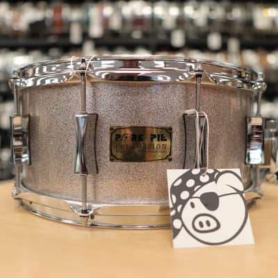 Pork Pie 6.5x14" Mahogany/ Gum/ Mahogany Snare Drum (Everything Sparkle) image 3