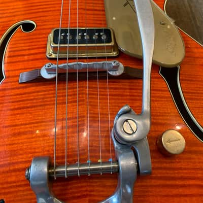 2017 Gretsch USA Custom Shop G6120WCST in Orange with orig. hard shell case and case candy image 18