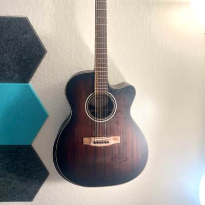 Mitchell Mitchell Terra Series T433CE-BST Auditorium-Size Cutaway Acoustic-Electric Guitar Edge Burst 2021 - Open-pore image 2