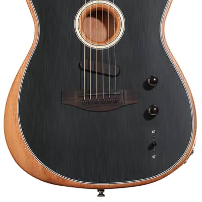 Fender Acoustasonic Player Telecaster Acoustic-electric Guitar - Brushed Black with Rosewood Fingerboard image 3