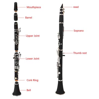 Bb Clarinet – 17-Key Bakelite Body, Boehm System | Student & Hobbyist Clarinet with Accessories image 2
