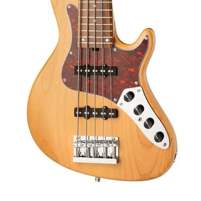 Sadowsky MetroLine 24-Fret Singlecut Vintage Bass-Red Alder Body-5 String-Natural Transparent Satin image 4