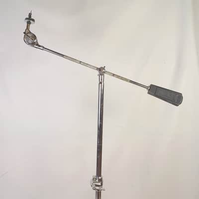 Pearl Weighted Boom Arm Cymbal Stand Double-Braced Tripod Chrome Vintage 70s Jpn image 6