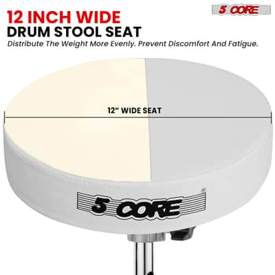 5 Core Drum Throne 3" Padded Drum Seat Height Adjustable Drumming Chair for Practice and Performance image 7