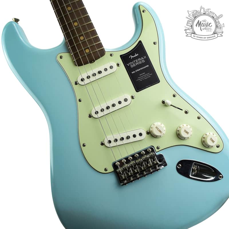 Fender Vintera II Road Worn 60s Stratocaster Sonic Blue Nitro Vintage Pickups with Case image 1