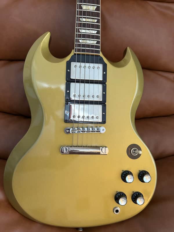 Gibson SG Custom Shop Special Order 3 Humbucker Fat Neck Double Gold image 1