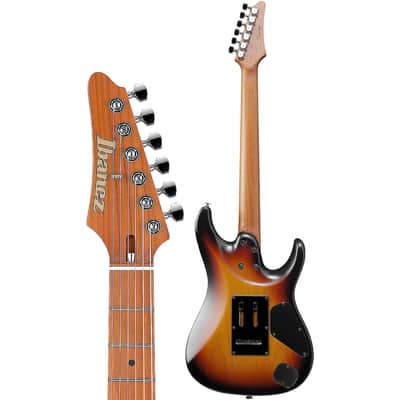 Ibanez AZ2402L TFF Prestige Left Handed Electric Guitar. Tri Fade Burst Flat with Case image 5
