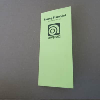 Vintage 1975 Ampeg Amplifier Price List! Rare, Original Case Candy, Paperwork! image 1