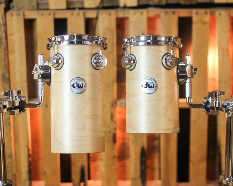 DW Collector's Standard Maple Natural Satin Oil Rata Toms - 10x6,12x6 - SO#1444896 image 1