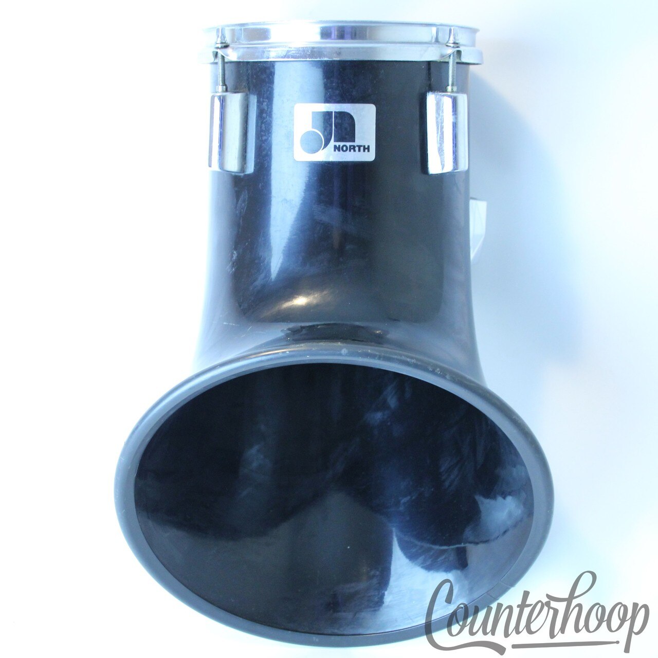 North 8" Tom Drum Vintage 80s Horn Shaped Projection MTI Injection-Molded Italy — main photograph