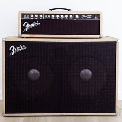 1962 Fender Dual Showman Blonde Brown Panel Vintage Piggyback Tube Amp 2x15 w/ JBL D130F, Victoria Cover image 2